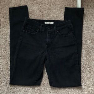 Levi’s 311 shaping skinny black jeans
